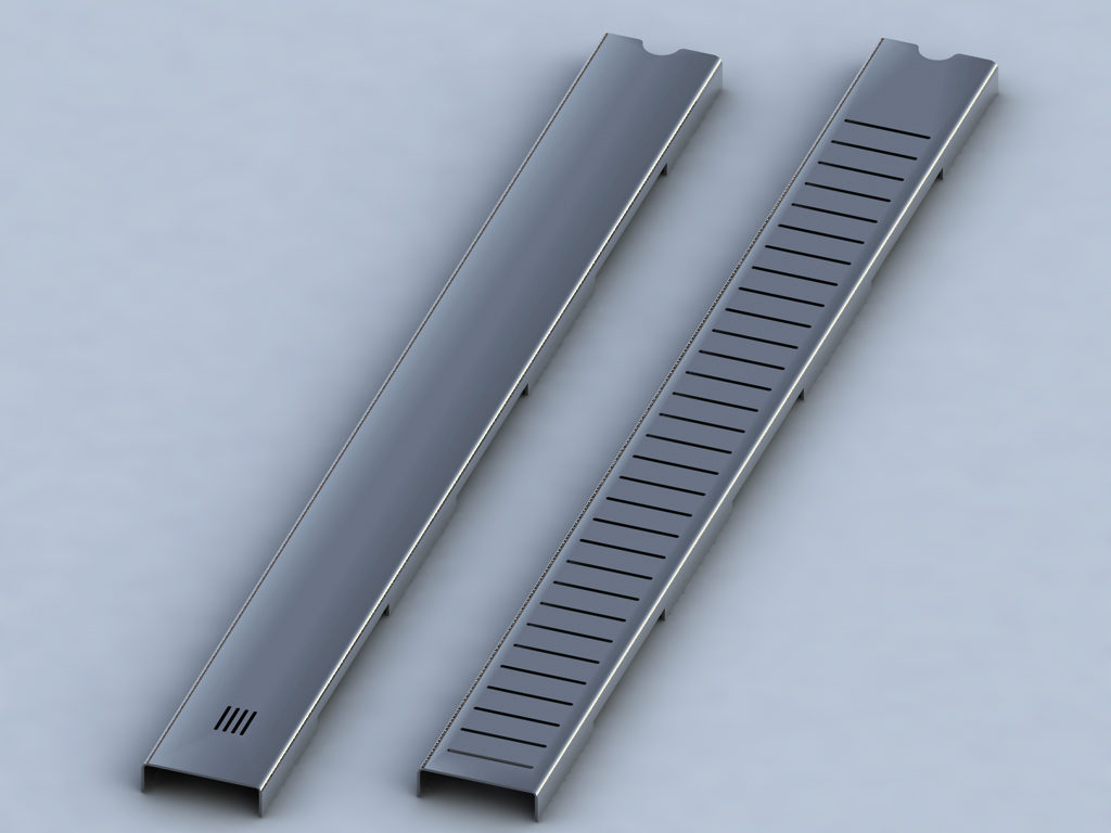 Stainless Steel channel drain cover in slotted and plain